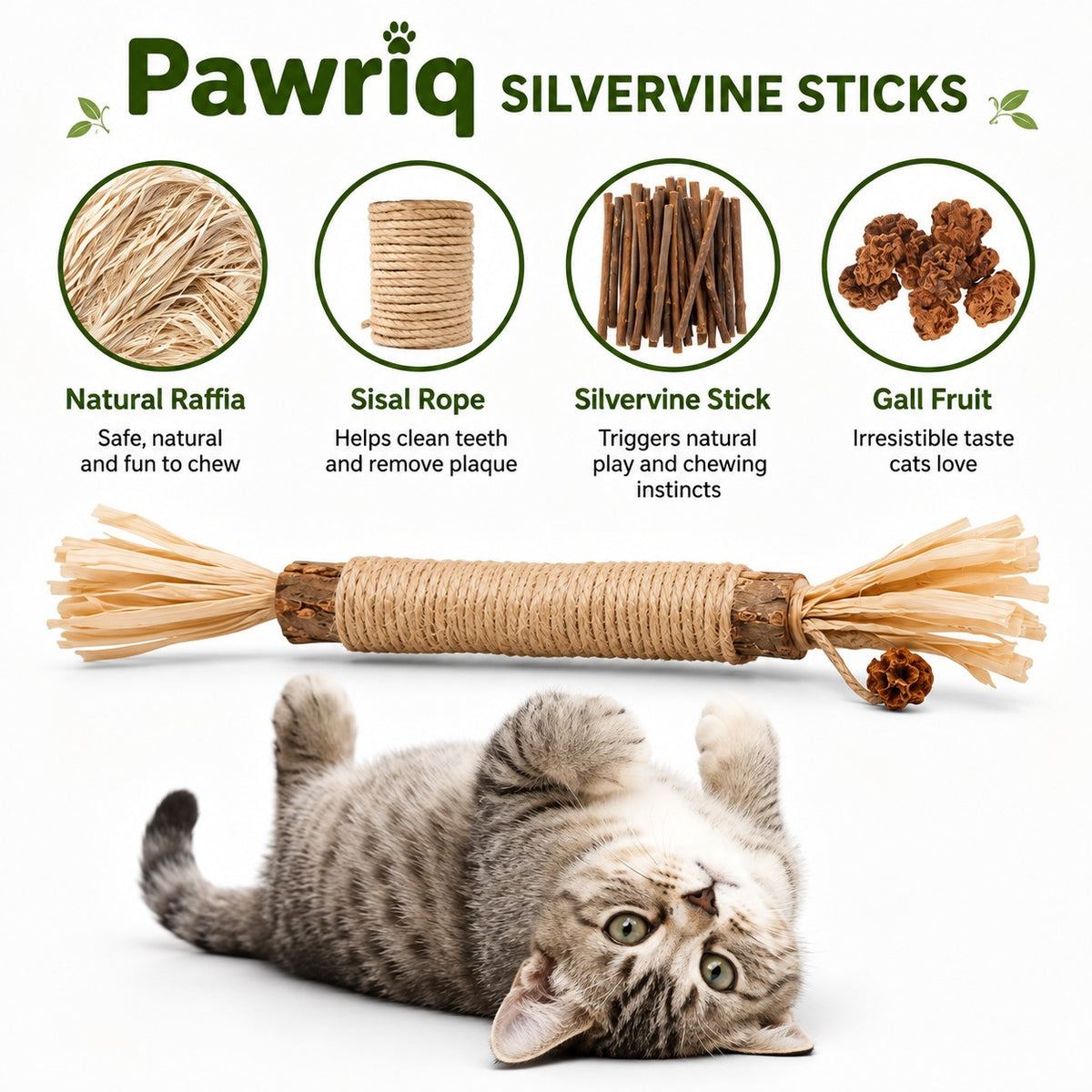 Pawriq Natural Silvervine Dental Sticks